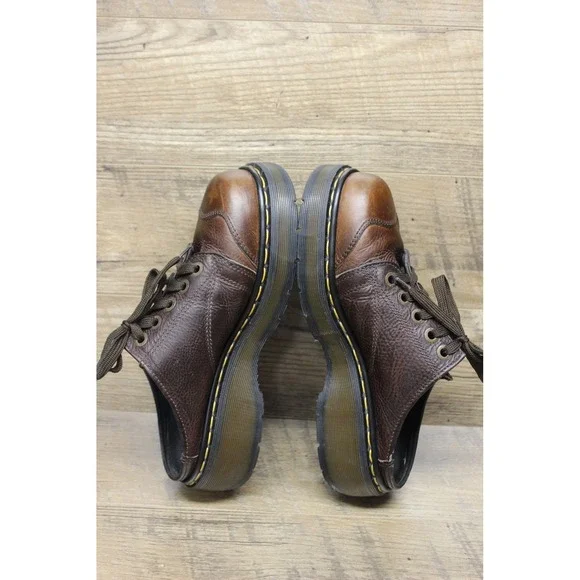 Dr. Martens Womens Vintage 9936 Brown Leather Chunky 5 Eye Oxford Mules 7 - Picture 7 of 16